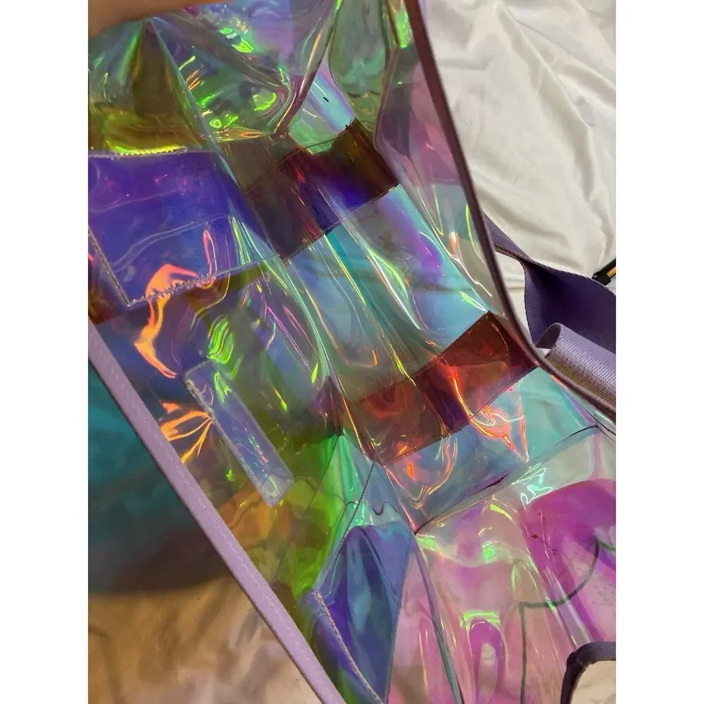 Case-Mate Soap Bubble Iredescent Travel Jelly Tote Beach Bag Purple NEW